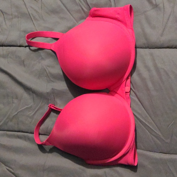 VS PINK Wear Everywhere Push-up Bra in Hot Pink sz 36DD - Picture 4 of 6